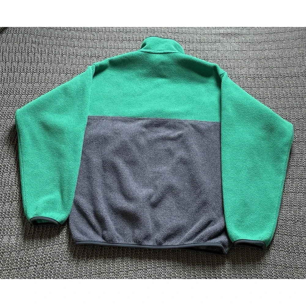 Men's Patagonia Snap T Pullover Colorblock Green Grey Small